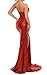 BEAUTBRIDE Women's Sexy Strapless Mermaid Evening Dress with Slit 2018 New Red B 16