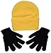 Florida Hat Company Little Helper Yellow Costume Kit / 1 Little Helper Yellow Beanie & 1 Pair Black Gloves (Adult)