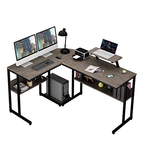 Ruitta Reversible Computer Corner Desk 58" L Shaped Desk, Corner Gaming