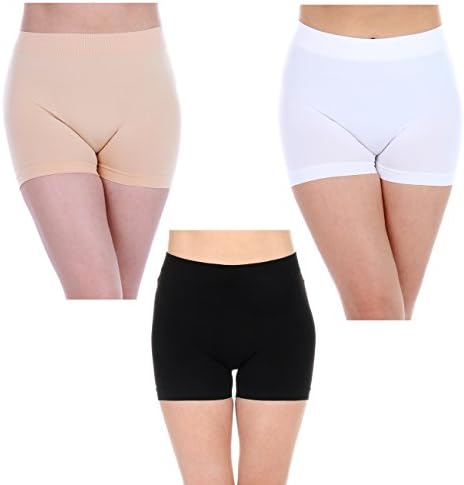 TODAY SHOWROOM Women's Lightweight Thin Stretch Mini Shorts- Regular & Plus Size–Perfect to Wear Under Dress or Skirt