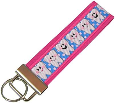 Tooth, Teeth, Dental, Dentist Key Fob / Fabric Key Chain