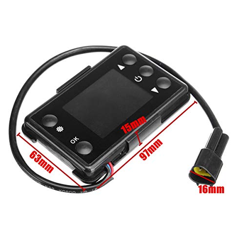 TABODD New 12V Air Diesel Fuel Heater 5KW Vehicle Heater LCD Monitor Silencer 5000W for Trucks Boats Bus Car Motor-Homes Red - Thumbnail 6