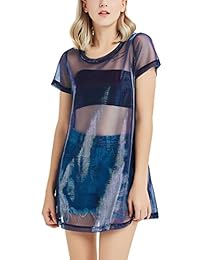 Vestido de malla holográfica para dama