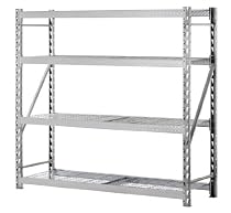 Sandusky Lee TP722472W4 Steel Tread Plate Welded Rack, 4 Adjustable Shelves, 2000 lb. Per Shelf Capacity, 72 