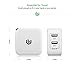 UltimatePower 4.8A 24W Dual USB Travel Wall Charger with Smart Technology, Foldable USB Plug, Most Powerful Wall Adapter for iPhone and iPad (White)