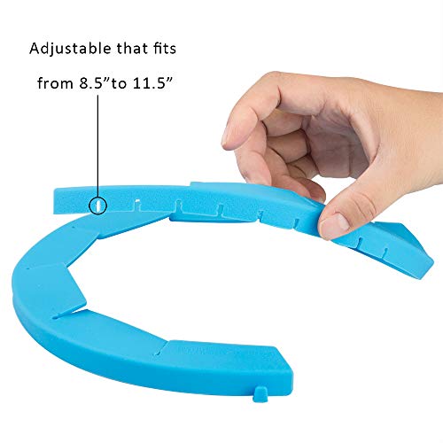 2 Pack Adjustable Pie Crust Shield, findTop Food Grade Silicone Crust Protector Shield Fits Rimmed Dish 8.5" - 11.5", Red & Blue