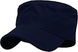 KBETHOS K-1464 Cotton Army Military Fitted Cadet GI Hat - NAV - L