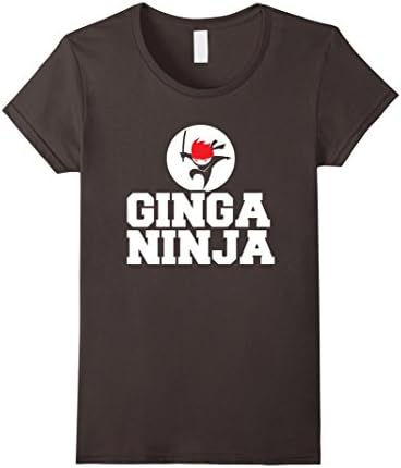 Womens Ginga Ninja Funny Red Head Fire Hair Sly Ginger T-Shirt Medium Asphalt