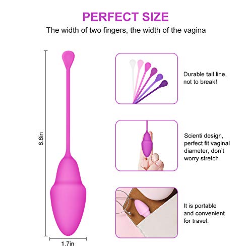Kegel Balls for Tightening,BEQOOL Premium Kegel Balls for Women,Kegel Exercise Products Silicone Ben Wa Balls Doctor Recommended for Women & Girls Bladder Control & Pelvic Floor Exercises (6) - Thumbnail 5