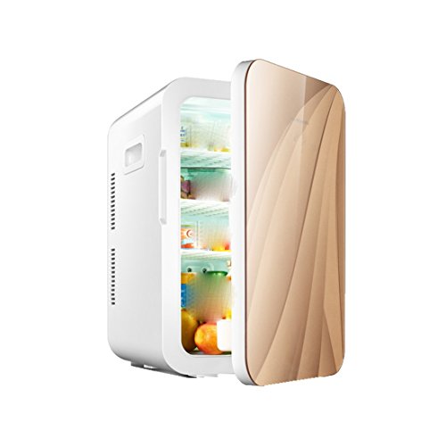 Click Here to See More Images STAZSX Car Mini Refrigerator Single Door Refrigerator Micro Refrigeration Refrigerator Car Refrigerator, Gold 25L-30.9X37.2X50cm