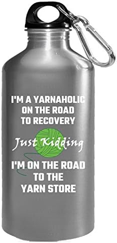I M A Yarnaholic Yarn Knit Crochet Craft Sew - Water Bottle