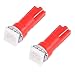 cciyu 20 Pack T5 58 70 73 74 Dashboard Gauge 5050SMD LED Wedge Lamp Bulb Light (20pack red)