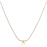 Initial Necklace for Women, Tiny A-Z Pendant Letter Necklace, 18k Gold Plated Stainless Name Necklaces, Dainty Simple Personalized Gold Necklace Jewelry Gifts for Her Mom Grandma Wife Sister