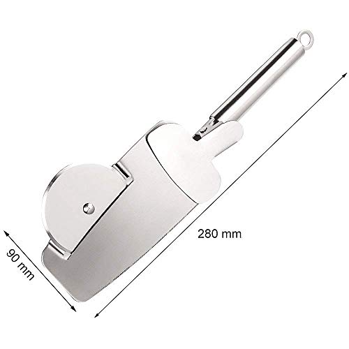 Qiajie RVS 4 in 1 Pizza Cutter Draagbare Pizza Cake Roller Schop Slicer voor Thuis Keuken - Afbeelding 8