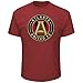 Majestic Atlanta United FC MLS Men's Team Logo T-Shirt Dark Red (Large)