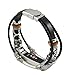Sympath Replacement Leather Wristband Band Strap Bracelet For Fitbit Alta/Fitbit Alta HR (Black)