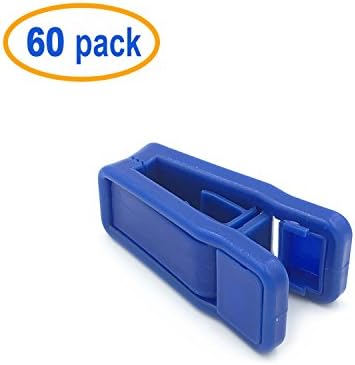 MetU Plastic Slim-line Finger Clip Black Hanger Clips (60, Blue)
