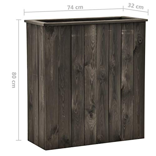 Tidyard Holz-Hochbeet Blumenkasten Pflanzgefäß Blumenbeet Pflanzkübel Frühbeet Balkonbeet Pflanzkasten für Garten… – Bild 6