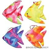 Plush colored fish stuffed toy animals blk pack of 12