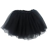 So Sydney Ballerina Basic Girls Dance Dress-Up Princess Fairy Costume Dance Recital Tutu (Black)