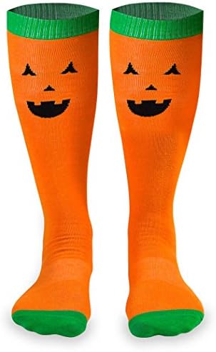 Gone For a RunJack-O-Lantern Halloween Knee High Half Cushioned Athletic Running Socks | Fun Running Socks by Gone For a Run One Size