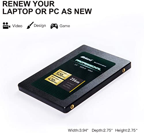 INLAND Professional 3 Pack 256GB SSD SATA III 6Gb/s 2.5