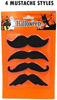 4 Piece Fake Mustache Set Halloween Costume Accessory Decoration