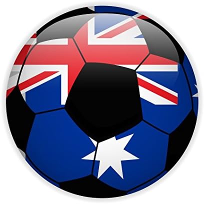 Australia Flag Soccer FIFA Ball Home Decal Vinyl Sticker 12'' X 12''