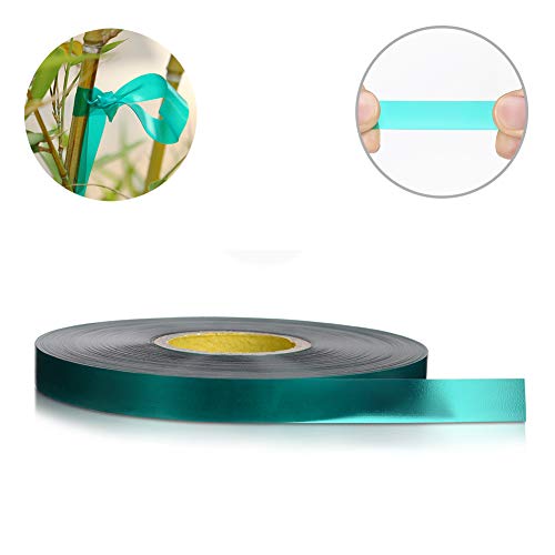 Accmor 1 Roll 150ft Stretch Tie Tape Roll, 1/2″ Garden Tie Tape, Thick Sturdy Plant Ribbon Garden Green Vinyl Stake Gardening Tools for Indoor Outdoor Patio Plant Use