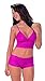 Escante Women's Lace Cami Set, Fuchsia, Medium