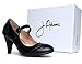J. Adams Mary Jane Oxford Pumps - Cute Low Kitten Heels - Retro Round Toe Shoe with Ankle Strap - Kym