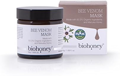 Biohoney Bee Venom and Manuka Honey Organic Face Mask Cream to smooth fine lines and firm the skin