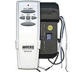 Anderic Add-on Remote Kit to Any 3-Speed Ceiling Fan - Anderic Universal Ceiling Remote Control Conversion Kit with Dimming for Hunter 99119, 99122, 99123, Hampton Bay, Harbor Breeze