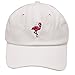 City Hunter C104 Flamingo Small Embroidery Cotton Baseball Cap 13 Colors (White)