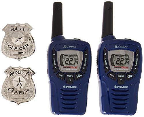 Cobra CX396A Kids' Walkie Talkie 2-Way Radios, Police Version with 2 Badges