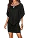 Haola Women's Sexy Cold Shoulder Off Ruffles Bodycon Mini Dress Off Shoulder Lace Ruched Mini Dresses S Black