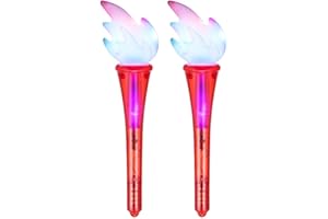 Cabilock 2Pcs Light up Torch Toys 10.23In Led Luminous Torch Props for Parties Events Cheering and Festive Fun