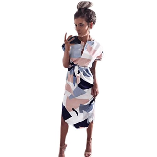 Hemlock Ladies Office Dress Long Bodycon Strap Tie Dress (L, Pink)
