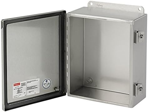Pentair Hoffman A1008CHNFSS Stainless Steel Junction Box, Continuous Hinge, Type 4X