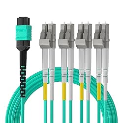 10Gtek Fiber Optic Cable Patch Cord - MPO to 8X LC