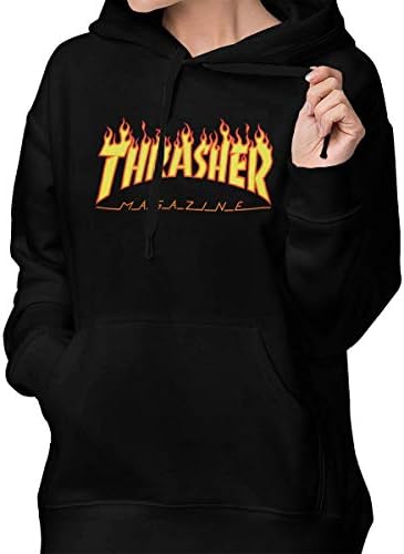 Reneealsip Thrasher-Magazine Women's Pullover Sweatshirt Printed Hoodies Hooded Sweatshirt Pockets
