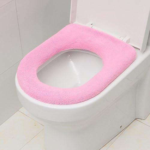Zebratown Bathroom Toilet Seat Closestool Warmer Mat Soft Cover Pad Cushion Toilet Seat Cover (Pink)
