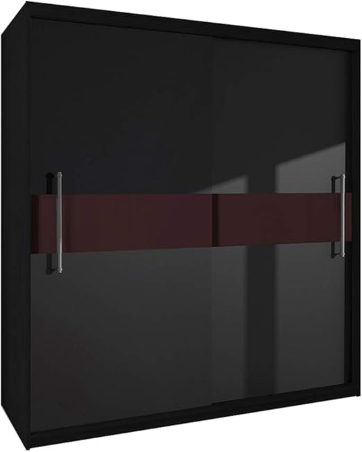 Idzczak Meble Schwebeturenschrank Torino Mit Glas Kleiderschrank Schlafzimmer Wohnzimmerschrank Schiebeturenschrank Modern Design Weiss Schwarz Schwarz Schwarz Matt Dunkelbraun Amazon De Kuche Haushalt