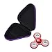 Fashion Fidget Hand Spinner Triangle Finger Toy Focus ADHD Autism Bag Toy Box Case(Purple)
