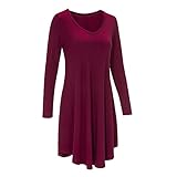 MILANKERR Women Long Sleeve Casual Loose Dress