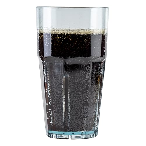 G.E.T. 9916-1-JA Heavy-Duty Shatterproof Faceted Plastic Tumbler, 16 Ounce, Jad…