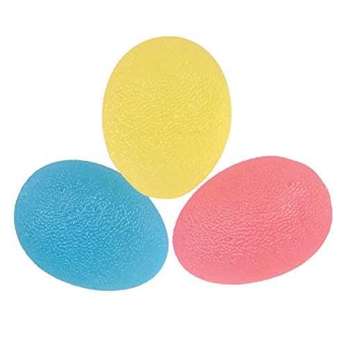 EX ELECTRONIX EXPRESS 78EGG3PK Egg Shaped Colorful Hand Exercise Balls