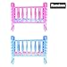 amazingdeal Baby Rocking Cradle Bed, Girl Mini Doll Toy Furniture Bed for Barbie Doll Accessories(Random Color)