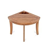 Cambridge-Casual Teak Estate Corner Shower Bench, Stool