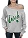 Awkwardstyles Irish Off The Shoulder Oversized Sweatshirt St Patrick's Day G